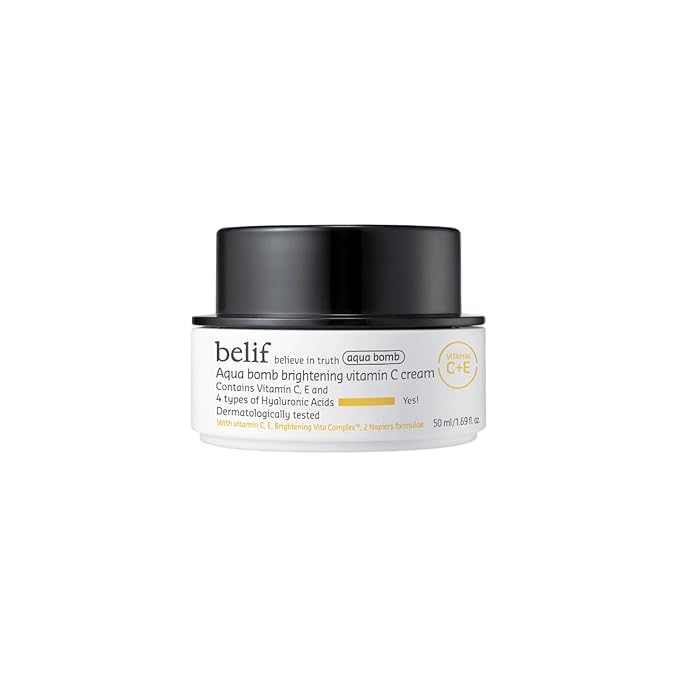 belif Aqua Bomb Vitamin C Face Cream Moisturizer, Infused with Hyaluronic Acid, Vitamin C & Vitamin E, Intense Hydration, For All Skin Types, Korean Skin Care-VivaGrace Women