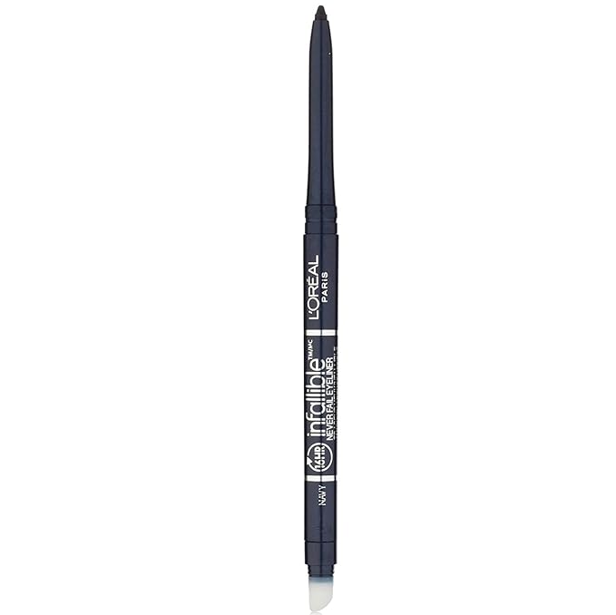 L'Oreal Paris Makeup Infallible Never Fail Original Mechanical Pencil Eyeliner with Built in Sharpener, Navy, 0.008 oz.
