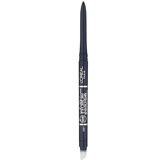 L'Oreal Paris Makeup Infallible Never Fail Original Mechanical Pencil Eyeliner with Built in Sharpener, Navy, 0.008 oz.