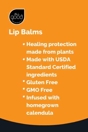 All Good SPF 15 Lip Balm for Soft Smooth Lips - Calendula, Lavender, Olive Oil, Beeswax, Vitamin E | Zinc Oxide Sun Protection (Original)(2-Pack)-VivaGrace Women