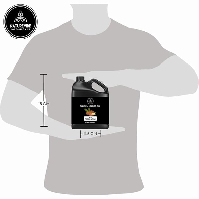 Naturevibe Botanicals Golden Jojoba Oil 32 oz – 100% Pure, Cold-Pressed Moisturizer for Skin & Hair | Antioxidant-Rich, Non-Greasy, Carrier Oil & Daily Hydration-VivaGrace Women