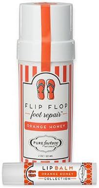 Flip Lip Combo Foot Repair Lip Balm PURE Factory Orange Honey 2oz Moisturizer-VivaGrace Women