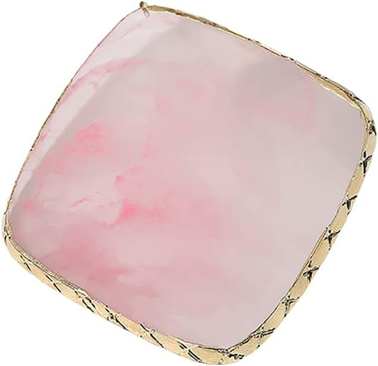 Square Nail Art Palette Painting Makeup Palette Tray Cosmetic Nail Gel Polish Colors Mixing Pallet Pink-VivaGrace Women