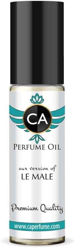 CA Perfume Impression of Le Male For Men Fragrance Body Oil Roll-On 0.3 Fl Oz/10ml-VivaGrace Women
