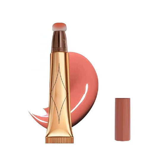 Liquid Blush Beauty Wand, Cream Blush Stick,Face Concealer Contouring Shaping,Long Lasting & Smooth Natural Matte Finish,with Cushion Applicator Attached Easy to Blend.(02# Peach Pink)-VivaGrace Women