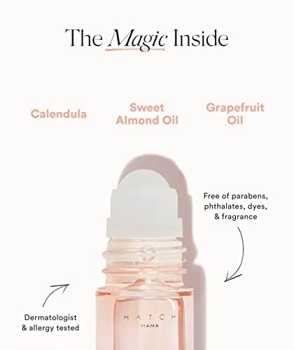 HATCH Belly Oil, Pregnancy & Postpartum Skincare for Stretch Marks, Quick-Drying for Full Body & Soothes Irritation, Plus Vegan, Clean & Plant-Based, 1 Fl Oz-VivaGrace Women