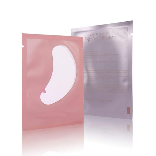 M J Joymay 50 Pairs Eyelash Extension Under Eye Gel Pads Pink Hydrogel V-Cut Natural Lint Free Eye Patches, Premium Eyelash Extension Supplies & Beauty Tools Stick Well(White)-VivaGrace Women
