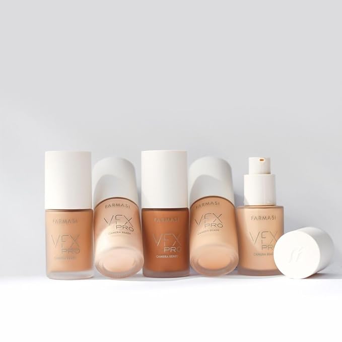 FARMASi Vfx Pro Foundation, Full Coverage Liquid Cream, Lightweight Long Lasting Coverage, Breathable Skin Moisturizer with Color True Matte Blending, Face Makeup, 1 fl. oz / 30 ml - Neutral Light 03-VivaGrace Women