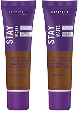 Rimmel Stay Matte Foundation, Chocolate, 1 Fluid Ounce (Pack of 2)-VivaGrace Women
