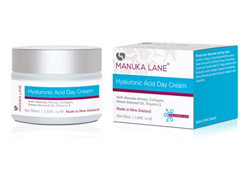 Manuka Lane Hyaluronic Acid Day Cream for Face and Neck with Oat Kernel Extract, Camellia Seed Oil & Sweet Almond Oil | Plant Based Formula | Carefully formulated to keep your skin young and healthy!-VivaGrace Women