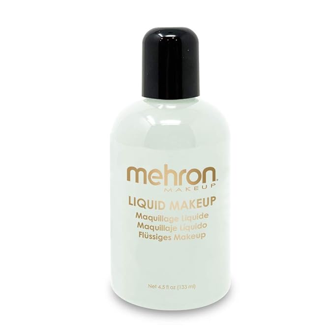 Mehron Makeup Liquid Makeup | Face Paint and Body Paint Perfect for Halloween, Cosplay I Air Brush Compatible 4.5 oz (133 ml) (GLOW IN THE DARK)-VivaGrace Women