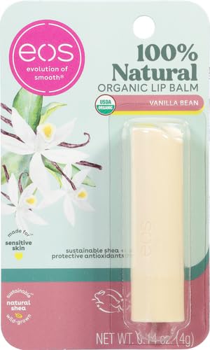 eos 100% Natural & Organic Lip Balm Stick- Vanilla Bean | Dermatologist Recommended for Sensitive Skin | All-Day Moisture Lip Care Products | 0.14 oz-VivaGrace Women