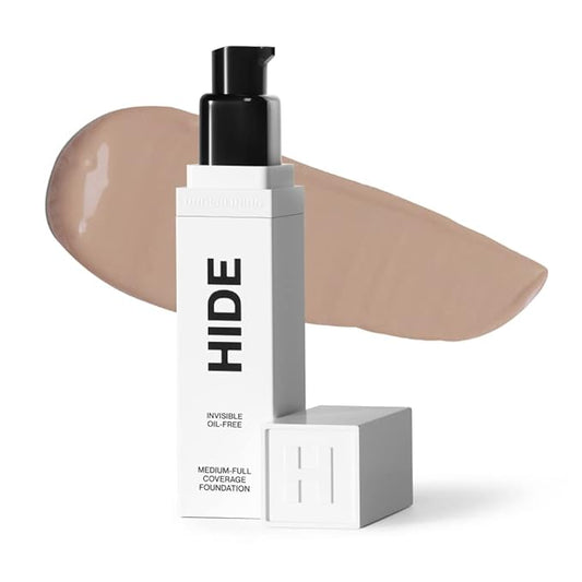 HIDE PREMIUM Liquid Foundation, Multi-Use Waterproof Foundation, Medium/Full Coverage Foundation, Shades for All Skin Types (See Shade Finder), Light Beige, 1 fl oz-VivaGrace Women