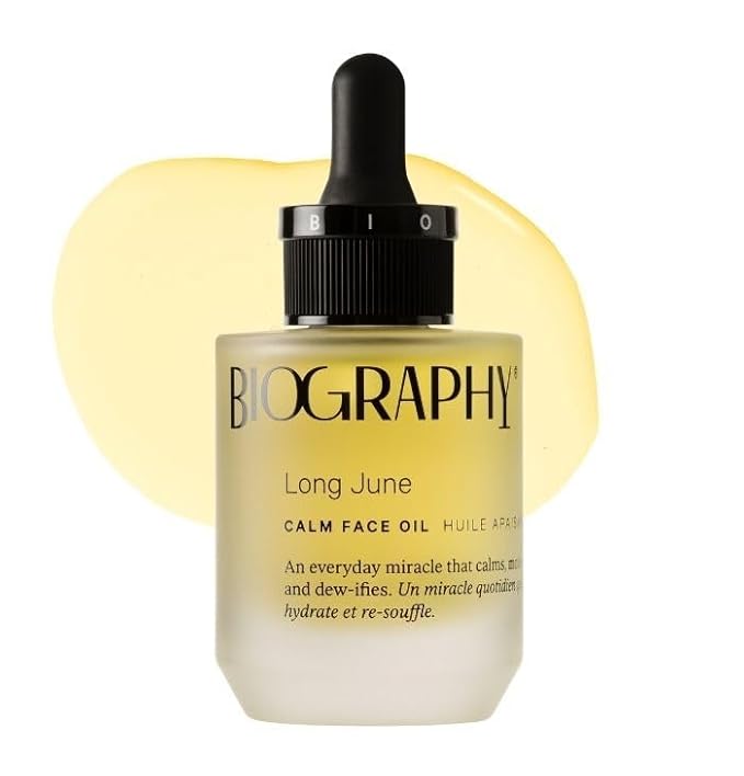 Biography Long June Quieting Face Oil, 13ml- Natural Smoothing & Clarifying Dry Oil. Clarifying, Moisturizing & Hydrating Beauty Facial Oil for Women w/Camellia, Vitamin E & Marula-VivaGrace Women
