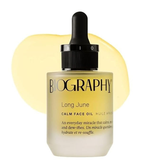 Biography Long June Quieting Face Oil, 13ml- Natural Smoothing & Clarifying Dry Oil. Clarifying, Moisturizing & Hydrating Beauty Facial Oil for Women w/Camellia, Vitamin E & Marula-VivaGrace Women