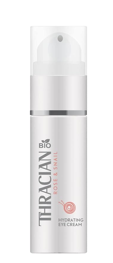Thracian Bio Rose & Snail Hydrating Eye Cream for Dark Circles, Eye Bags and Puffiness with Bulgarian Bio Rosa Damascena Oil, Hyaluronic Acid and Pearl Powder, 30 ml/1.01 Fl Oz-VivaGrace Women