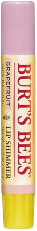 Burt's Bees Lip Shimmer, Grapefruit 0.09 oz (Pack of 2)-VivaGrace Women