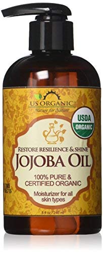 US Organic Jojoba Oil, USDA Certified Organic,100% Pure & Natural, Cold Pressed Virgin, Unrefined, Haxane Free, Sourced from Middle East directly (Large (8oz, 240ml))-VivaGrace Women