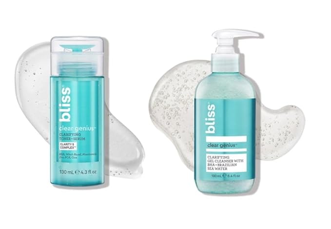 Bliss Daily Acne Routine Kit (2pc Set) Cleanse and Tone for Acne, Pores-VivaGrace Women