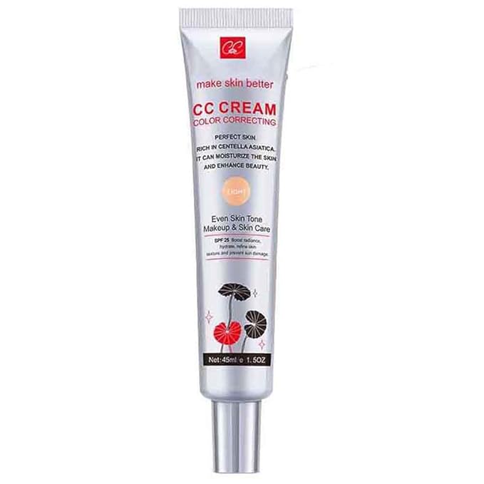 Color Correcting CC Cream with SPF 25, Coverage Lightweight Foundation, Hydrating Serum, Even Skin Tone Makeup and Skin Care, Boost Radiance, Refine Skin Texture, Avoid Sun Damage (LightLight, 1PCS)-VivaGrace Women