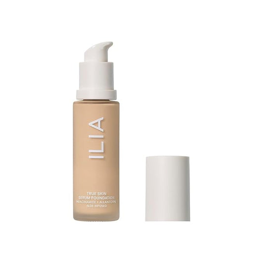 ILIA - True Skin Serum Foundation | Non-comedogenic, Cruelty-Free, Vegan, Weightless Feel, Buildable Coverage, Safe For Sensitive Skin (Molokai SF2.5)-VivaGrace Women