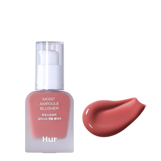 Moist Ampoule Blusher, Buildable Water-based Formula, Infused with over 50% moisture essence, no tackiness, long-lasting moisture, weightless feel (03 Rose Brown, 20ml)-VivaGrace Women