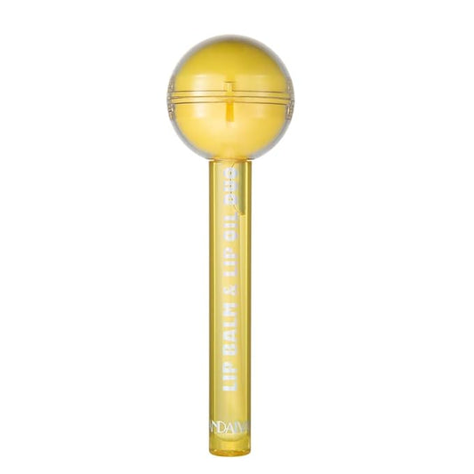 Tinted Lip Balm Lollipop Lip Gloss, Magic pH Color Changing Pink Lipstick & Vitamin E Clear Lip Oil Combo, Hydrating Plumping Lip Care Product for Girls (Yellow)-VivaGrace Women