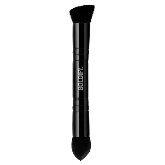 BOLDIFY Dual-Ended Hairline Powder Brush - Precision Makeup Brush Set with Sponge Tip for Seamless Blending - Ideal as a Concealer Brush, Hair Contour Brush, and Root Touch Up-VivaGrace Women