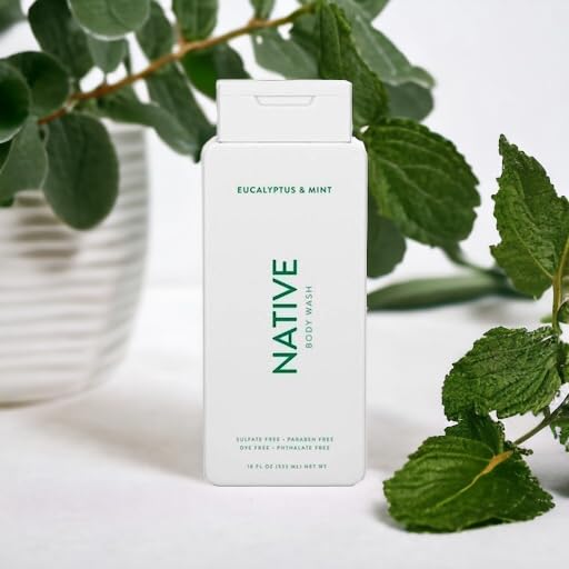 Native Body Wash Contains Naturally Derived Ingredients | For Women & Men, Sulfate, Paraben, & Dye Free Leaving Skin Soft and Hydrated | Eucalyptus & Mint 18 oz - 2 Pk-VivaGrace Women
