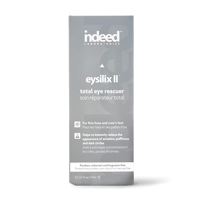 INDEED LABS Eysilix II Total Eye Rescuer, Moisturizing Eye Cream, Natural Anti Aging Under Eye Cream for Wrinkles, Puffiness and Dark Circles, Paraben and Phthalate Free Formula - 0.5 OZ-VivaGrace Women