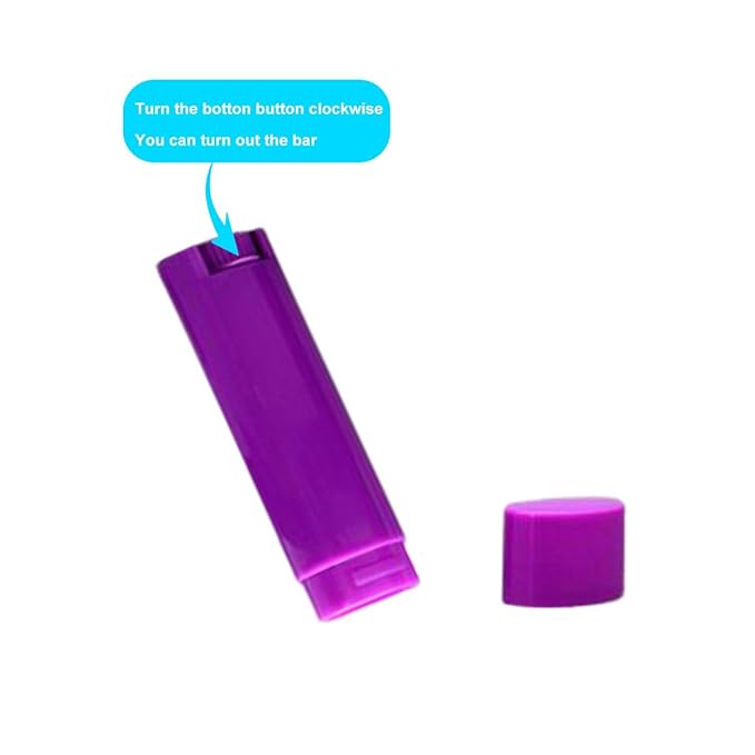 5ml 100Pcs Empty Oval Deodorant Lip balm Tubes Containers Twist-up Refillable Containers for Lipstick,Chapstick,Homemade Lip balm,DIY Deodorants(Purple)-VivaGrace Women