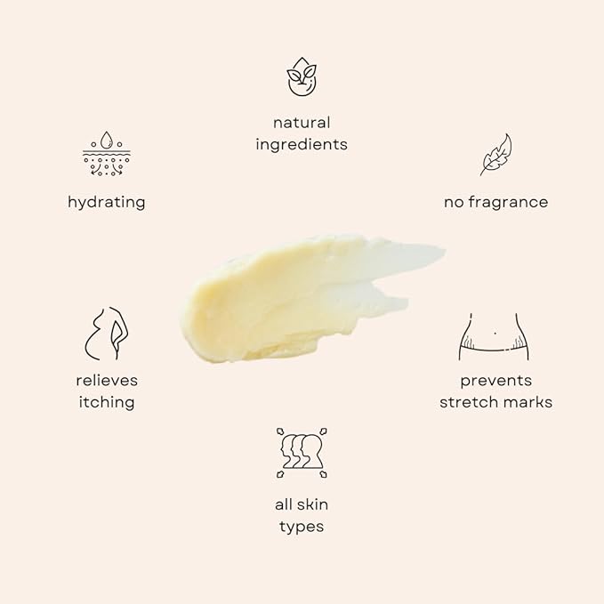 Organic Belly Butter for Pregnancy Stretch Mark Prevention and Treatment by Irene Organics - Award Winning Anti Stretch Mark Tummy Balm For Pregnancy and Postpartum 4oz - Hydrating Bump Cream-VivaGrace Women