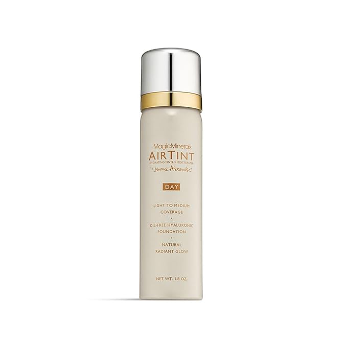 Jerome Alexander MagicMinerals AirTint Tinted Moisturizer AirBrush Spray Light Shade | Tinted Moisturizer Spray with Anti-Aging Ingredients | Dark Espresso-VivaGrace Women