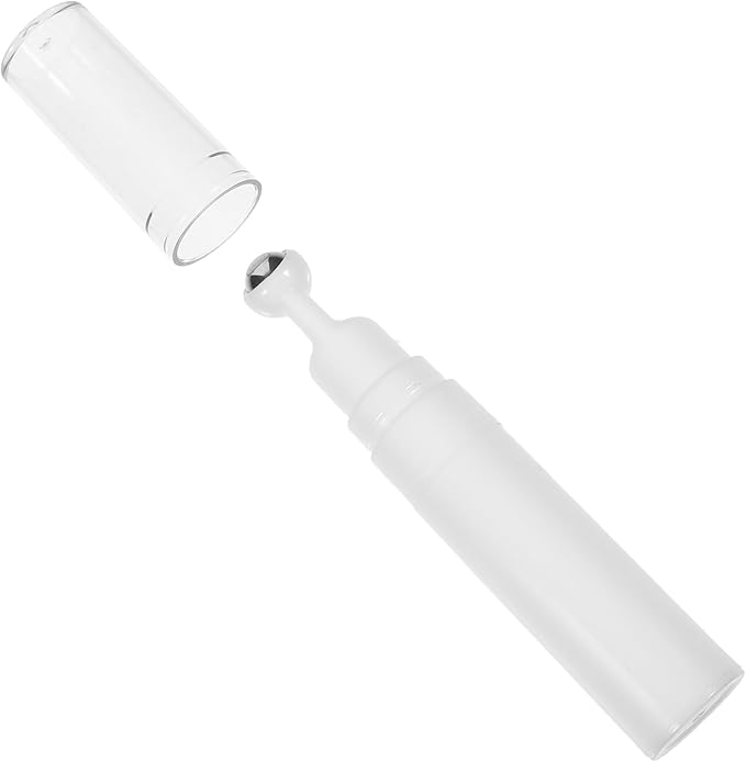 balacoo Creami Buttercream Essential Oil Eye Creams Refillable Cream Bottle Empty Roller Ball Applicator Eye Cream Applicator White Portable Acrylic Dispensing Bottle Travel-VivaGrace Women