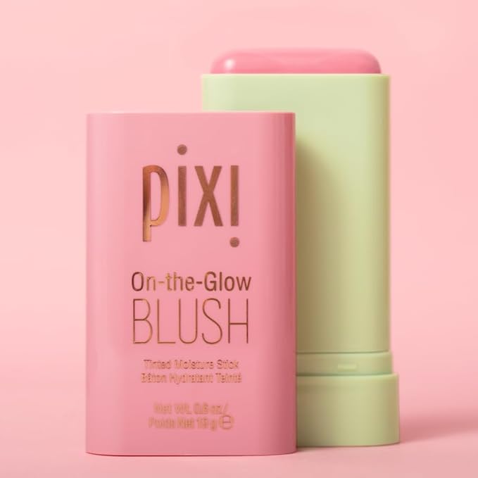 Pixi On-the-Glow Blush - Fleur, Hydrating Tinted Moisture Blush Stick with Ginseng, Aloe Vera & Fruit Extracts, For Cheeks & Lips, 19g / 0.6oz, Paraben-Free-VivaGrace Women