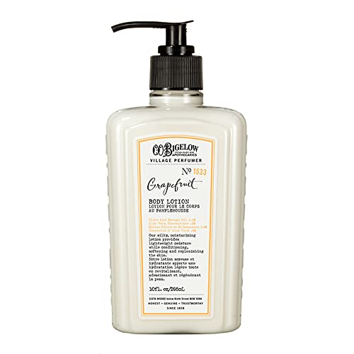 C.O. Bigelow Grapefruit Body Lotion, Village Perfumer Moisturizing Body Lotion with Aloe Vera, Borage Oil & Olive Oil, 10 Fl Oz-VivaGrace Women