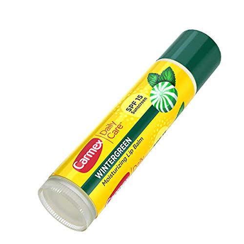 Carmex (1) Stick Daily Care Moisturizing Lip Balm - Wintergreen - SPF 15 Sunscreen Water Resistant (80 Minutes) - Net Wt. 0.15 oz-VivaGrace Women