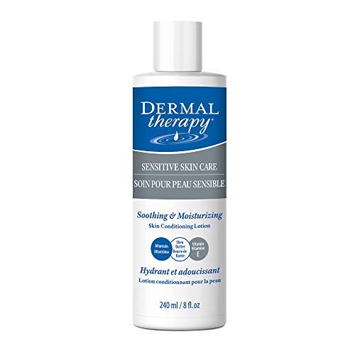 Dermal Therapy Sensitive Skin Lotion - Calming, Non-Irritating Lotion with 15% Allantoin, 10% Shea Butter, Vitamin E - Soothing Relief for Dry, Itchy, Eczema-Prone Skin - 8 fl oz / 240 ml-VivaGrace Women