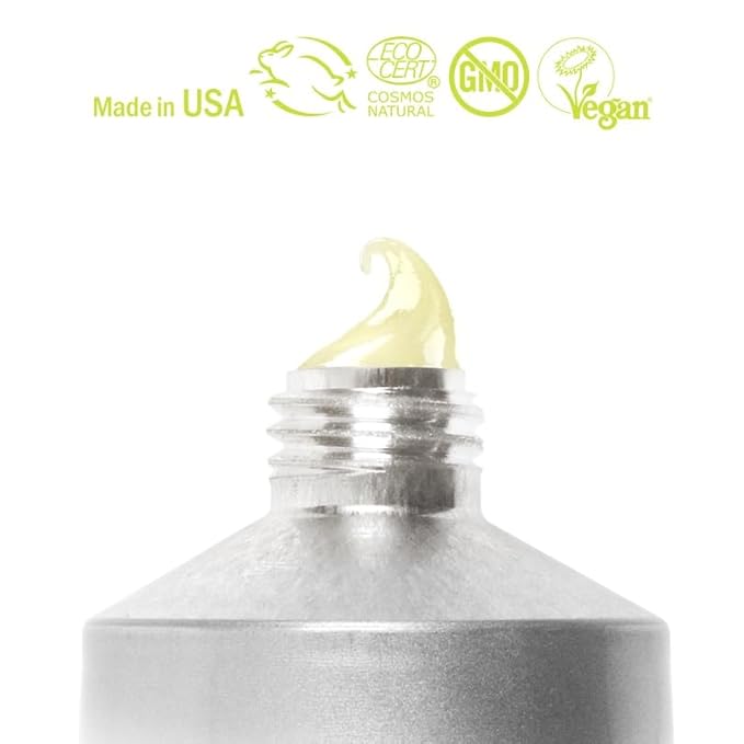 Hurraw! Balmtoo Squeezable Balm, Lemon Balm Coconut Pulp: Ultra-moisturizing. Anywhere application. Body, face, lips, neck, fingers, toes. 1 tube = 7 sticks of lip balm. Natural, Organic. Made in USA-VivaGrace Women