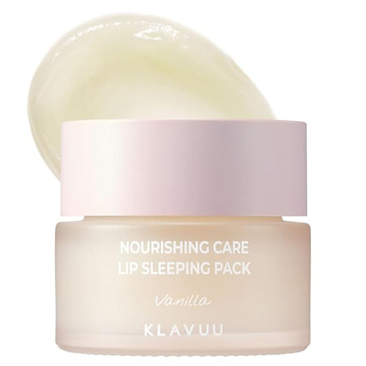 Klavuu Nourishing Care Lip Sleeping Pack - Lip Mask for Exfoliating & Nourishing Lip Treatment Balm for Dry Lips - Natural Moisturizing Lip Oil with - Lip Balm to Repair & Protect Lips 0.7oz (Vanila)-VivaGrace Women