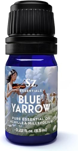 Blue Yarrow Essential Oil – 100% Pure – Calming & Grounding – Deep Blue Steam-Distilled Oil from Achillea millefolium – Aromatherapy, Self-Care & Natural Perfumery – 0.22 fl oz (6.5 mL)-VivaGrace Women