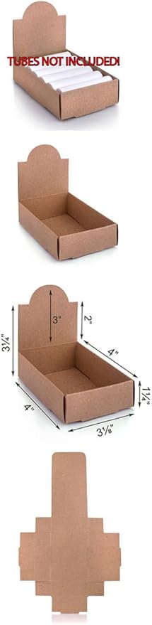 White Arched Lip Balm Tube Display Boxes (10)-VivaGrace Women