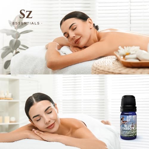 Blue Yarrow Essential Oil – 100% Pure – Calming & Grounding – Deep Blue Steam-Distilled Oil from Achillea millefolium – Aromatherapy, Self-Care & Natural Perfumery – 0.22 fl oz (6.5 mL)-VivaGrace Women