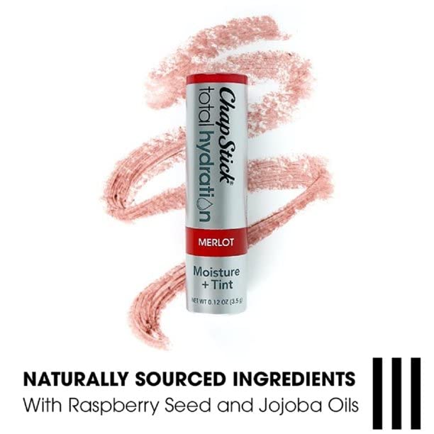 ChapStick Total Hydration Merlot 0.12 oz (Pack of 3)-VivaGrace Women
