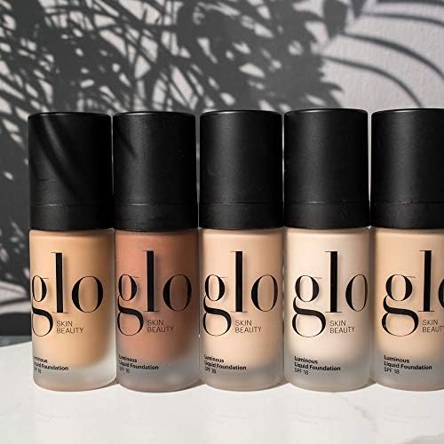 Glo Skin Beauty Luminous Liquid Mineral Foundation Makeup with SPF 18 (Brûlée) - Improves Uneven Skin Tone, Smooths & Corrects Imperfections, Sheer to Medium Coverage, Dewy Finish-VivaGrace Women