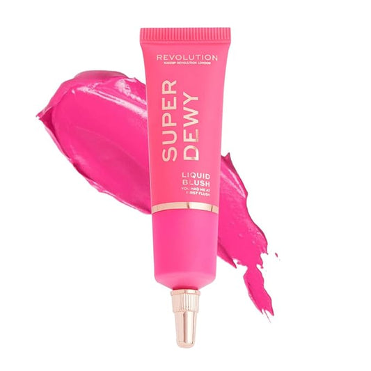 Revolution Beauty, Superdewy Liquid Blush, Richly Pigmented & Buildable, Blendable Formula, You Had Me At First Blush, 0.5 Fl. Oz.-VivaGrace Women