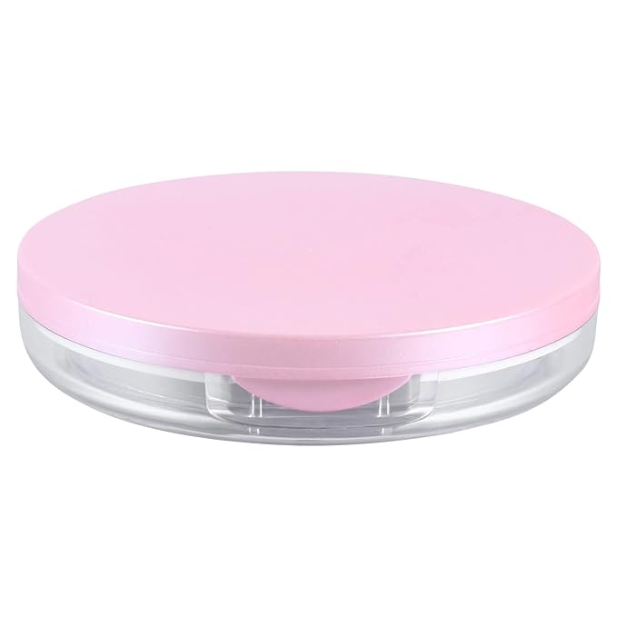 Powder Puff 2pcs Loose Powder Containers with Elasticated Net Sifter, Mirror and Puff 5g Loose Powder Compact Case Case for DIY Makeup and Travel () Cushion Foundation-VivaGrace Women