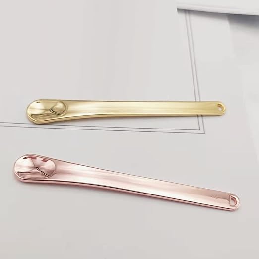 3 Pieces Alloy Makeup Spatula Eye Cream Spoon Beauty Scoop Mini Spoon Makeup Beauty Spoons Mini Cosmetic Skincare Spatula for Cream Lotions, 3.54 x 0.43 inches, Gold, Silver, Rose-Gold-VivaGrace Women