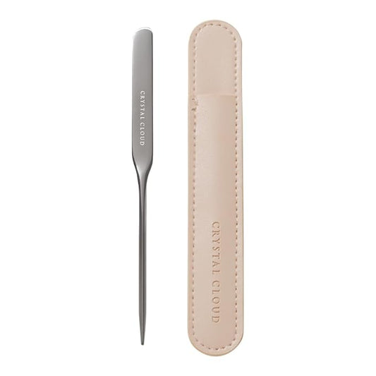 Korean Professional Pro Stainless Steel Makeup Cosmetic Spatula Tool Makeup Art Tool For Nail Art Eye Shadow Eyelash Makeup Professional Pigment Blending-VivaGrace Women
