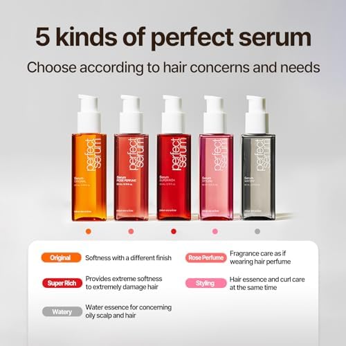 Mise En Scene Perfect Watery Serum for Hair Moisturizing - Korean Hair Argan Oils, Hair Essence for Hydrating with Citrus Scent, Derma Test Completed, 2.70 fl. Oz-VivaGrace Women